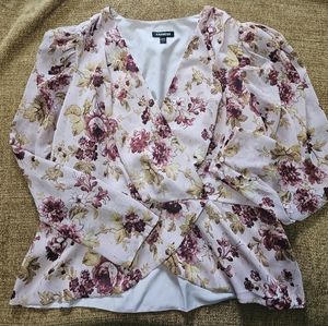Floral peplum top